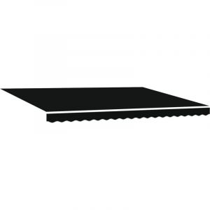 VidaXL Tissu de remplacement de store pour cadre 4.5x3 m Noir