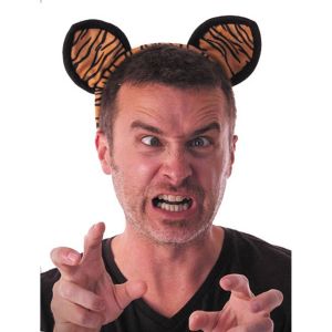 Ruedelafete Serre-t&ecirc;te oreilles de tigre velours