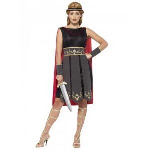 Smiffy's 45496M Déguisement Femme Soldat Romain, Noir, Taille M