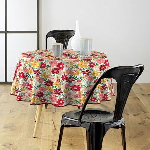 Douceur d'intérieur, Nappe Ronde (Diamètre 160 Cm) Milly sans, PVC Imprime
