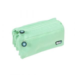 Grafoplás Estuche Escolar Portatodo de Alta Capacidad con Cuatro Cremalleras Menta