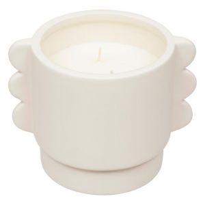 Image de Bougie parfum&eacute;e c&eacute;ramique Wavy bliss ivoire
