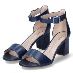Clarks Femme Deva Mae Escarpins, Cuir Bleu Marine, 38 EU