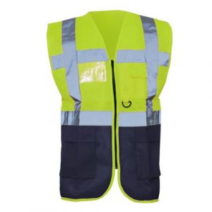 Yoko Gilet de sécurité haute visibilité - Unisexe (XL) (Jaune/Bleu marine) - UTBC1267