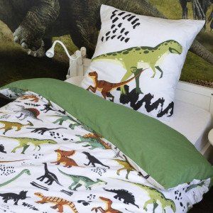 Housse de couette et une taie coton (140 cm) Cretace Verte