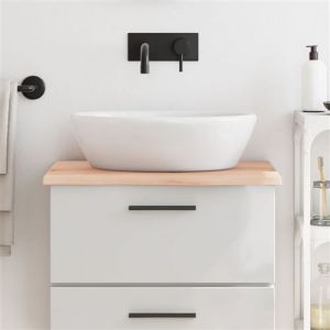 VidaXL Comptoir de salle de bain 60x50x2 cm bois massif non traité