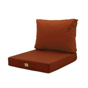 Coussins pour salon de jardin déhoussable 60x70cm Terracotta