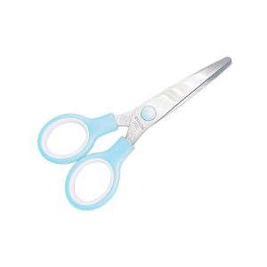 Ciseaux &Agrave; Bouts Ronds 13 Cm Bleu