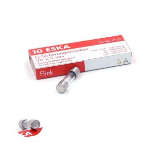 Fusible Rapide (F) en verre 5A/250VAC 5x20mm (Boite de 10 Fusibles)