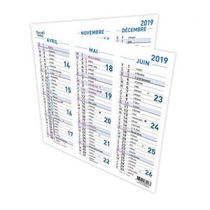 Quo Vadis 238311Q - Calendrier origami 18 r/v&deg;, 36x18 FR