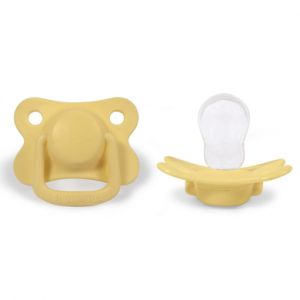 Filibabba Sucette 6 mois+ silicone Pale banana, lot de 2