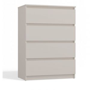 Aster T4 Commode chambre/bureau/salon 95.5x70x40 / 4 tiroirs beige Meuble de rangement moderne Chiffonier Style Scandinave Dressing