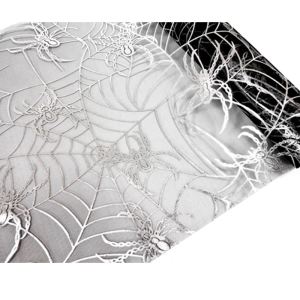 Chemin de table organza araignées Halloween (29 cm x 5 m)