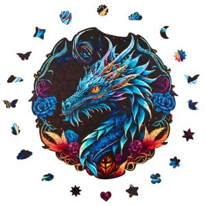 Milliwood Puzzle Bois 206 Pi&egrave;ces - Mystery &ndash; Puzzle Enfant 10 Ans Casse-T&ecirc;te Jigsaw Puzzle Mandala Puzzle Enfant Puzzle Adulte Bois Adultes Animaux Puzzle Original Wooden Puzzle 32x32cm