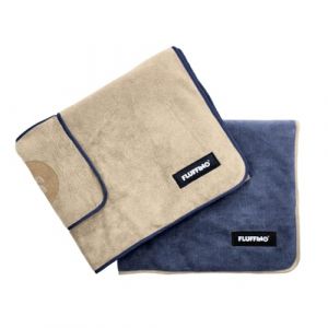 FLUFFINO Set de 2 Serviettes pour Chiens 120 x 70 cm pour Chiens de Taille Moyenne & Grande, extrêmement absorbantes et Douces | Lavable à 60°C, Serviette en Microfibre à séchage Rapide