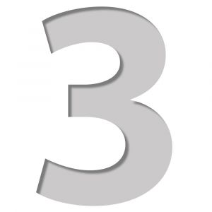 Image de Plage Pochoir lettres & chiffres, pochoirs chiffre 3, r&eacute;utilisable, pour personnalisation, 9,5 cm X 9,5 cm