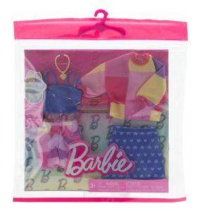 Mattel - Barbie Fashion Pack - HRH42 - Pack 2 tenues vêtements poupée Barbie