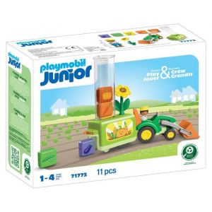 Playmobil | Junior | Tracteur avec planteuse Amusante | Jouet d&egrave;s 1 an | Cadeau pour Les Tout-Petits | Jouet Durable avec Fonction de tri & Accessoires | 71773