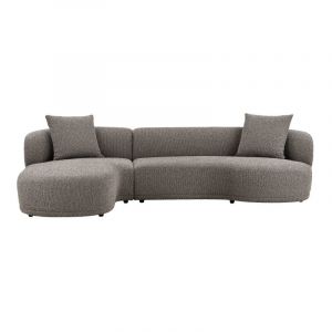 Malibu-canap&eacute; d'angle gauche en tissu taupe