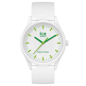 Ice Watch Montre mixte Montres ICE solar power - Nature - Small - 3H 018473 - Bracelet Silicone Blanc