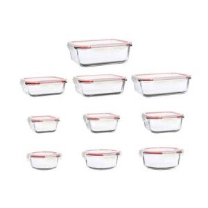 Menastyl SET10 BOITES HERMÉTIQUES CLÉMENTINE EN VERRE AVEC COUVERCLE