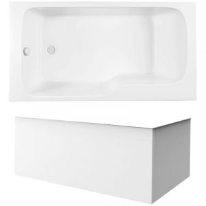 Jacob Delafon Pack baignoire bain douche 160 x 85 Malice version gauche + tablier en angle