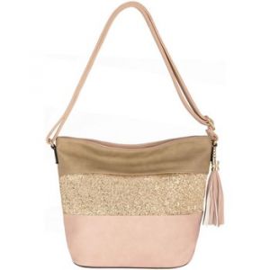 Sac Bandouliere Crazychic Sac Bandoulière Besace Epaule Bande Paillette - Couleur Unique - Taille Rose