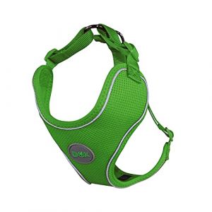 Image de DDOXX Harnais Veste Chien Air Mesh, Réfléchissante, Rembourrée, Réglable | Harnais de Poitrine Chat, Chien, Chiot | Vert, XS