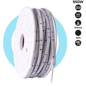 Barcelona led Ruban LED 220V - 950W (6000xSMD2835) 12mm - Extérieur : IP67 - Rouleau de 50 mètres - Sécable tous les 10cm