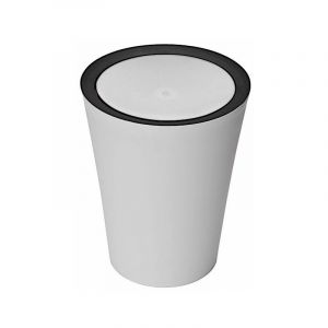Qualy Poubelle avec couvercle tournant - 5 L - Blanc - Livraison gratuite