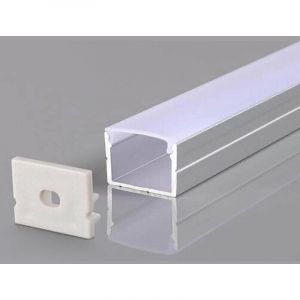 Silumen - Profilé Aluminium 19x13mm 2m Pour Ruban led Couvercle Opaque - Aluminium