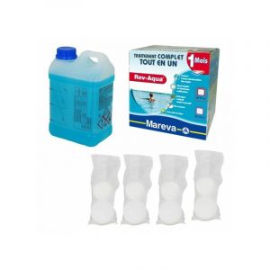 Mareva Traitement complet Rev-Aqua 1 mois - piscine 60-90 m3 (Revaqua) - Lot de 2
