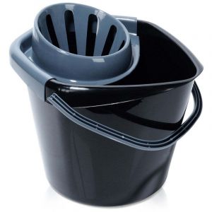 Seau a serpilliere avec essoreuse plastique noir 14 l