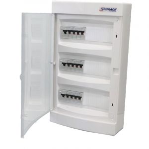 Abb AEG - Tableau &eacute;lectrique pr&eacute; &eacute;quip&eacute; apparent 3 rang&eacute;es &agrave; vis