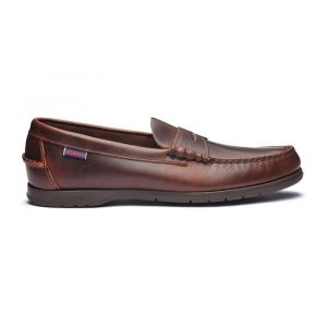 Sebago Thetford Leather Loafers Nautique pour Homme Marron Taille 44, Mocassin, 43 EU
