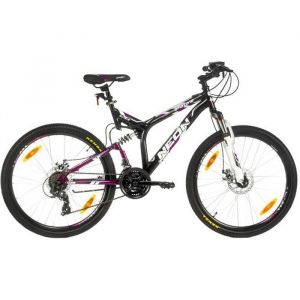 Vélo VTT 26'' Femme AMAZONE/NEON Cadre Tout Suspendu - Double freins à disques - 21 Vit. - Poignée à Gâchettes & dérailleur Shimano