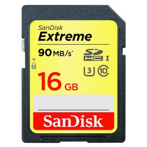 Sandisk SDSDXNE-016G-GNCIN - Carte m&eacute;moire Extreme SDHC 16 Go 90MB/s UHS-I