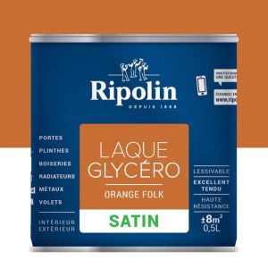 Ripolin Laque glyc&eacute;ro 05L satin | Aspect: Satin - Couleur: Orange folk