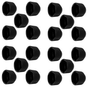 Cyclingcolors 20x cache écrou noir M12 x HEX 18mm capuchon protection bouchon plastique