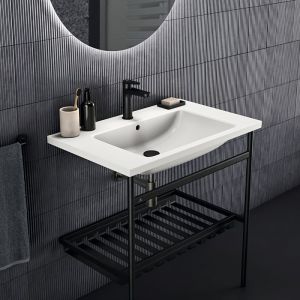 Ideal Standard I.Life b - Lavabo pour meuble 81x51 cm, avec trop-plein, trou pour robinetterie, blanc T460401