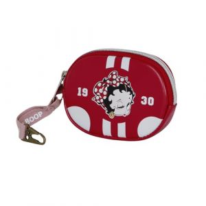 Betty Boop Varsity-Porte-Monnaie Pill, Bordeaux, 12 x 8,5 cm