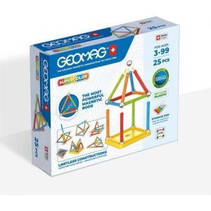 Geomag Jeu de construction magn&eacute;tique - Supercolor - 25 pi&egrave;ces - Magn&eacute;tique - D&egrave;s 3 ans