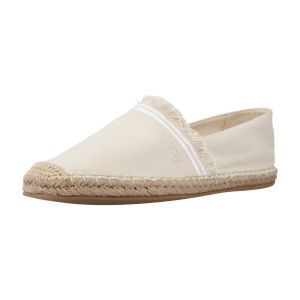 Tommy Hilfiger Espadrilles Femme Fringe Canvas Closed avec Logo, Ivoire (Muslin), 37