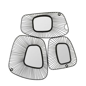 Decoratie Décoration Murale Métal Trio Miroirs