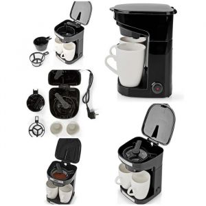 Livoo Cafeti&egrave;re &Eacute;lectrique 2 Tasses 450w Duo 2 X 0.25l Noire Haute Qualit&eacute;