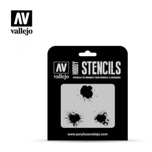 Vallejo STENCIL STTX004 PETROL SPILLS Outillage pour le mod&eacute;lisme - 72641