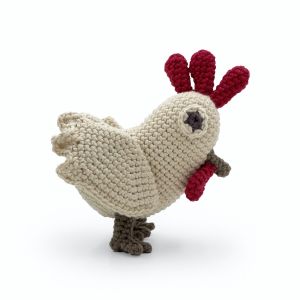 Hochet Annouk la Poule 100% coton bio - Myum
