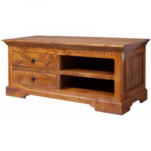 Meuble tv 115x48 Acacia laqu&eacute; Miel oxford 0317 - brun