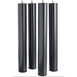 Visiodirect Jeu pieds sommier tapissier coloris noir - Hauteur 40 cm x diamètre 5 cm