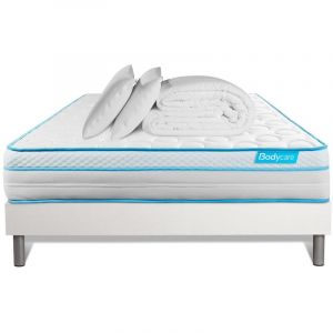 Image de Body Care Pack 140x200 matelas BodyMax + sommier kit blanc + Couette 240x220cm + 2 oreillers 60x40cm